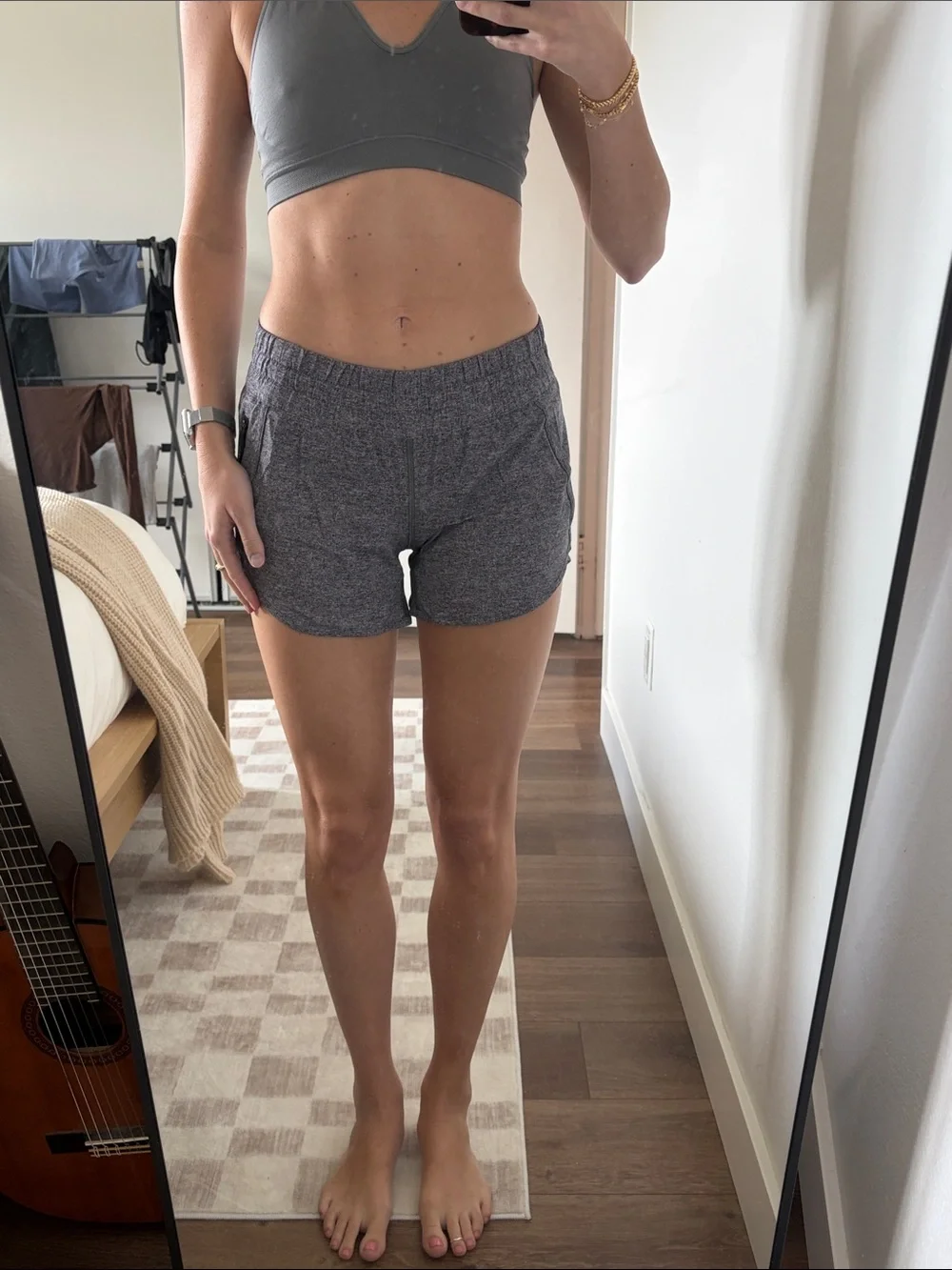 lululemon athletica Gray Heather Athletic Shorts - Picture 1 of 3